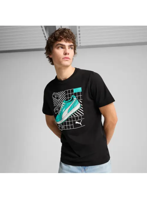 Puma Męski T-shirt Graphics Sneaker Tee Puma Blac 68483001 Czarny | Sklep Monotox