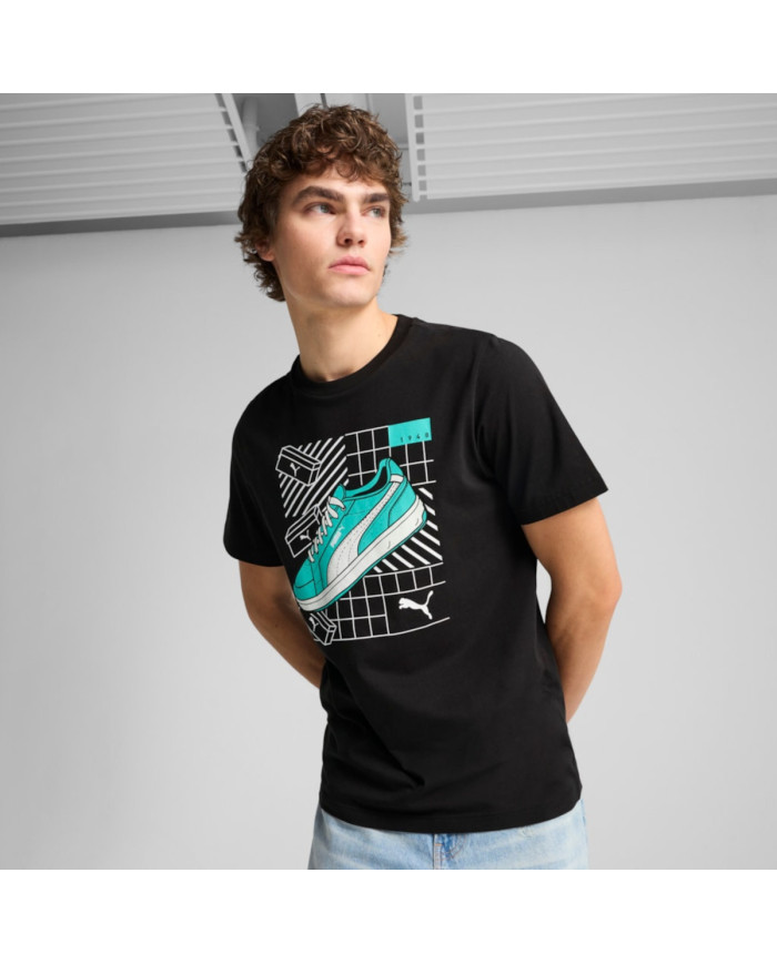 Puma Męski T-shirt Graphics Sneaker Tee Puma Blac 68483001 Czarny | Sklep Monotox