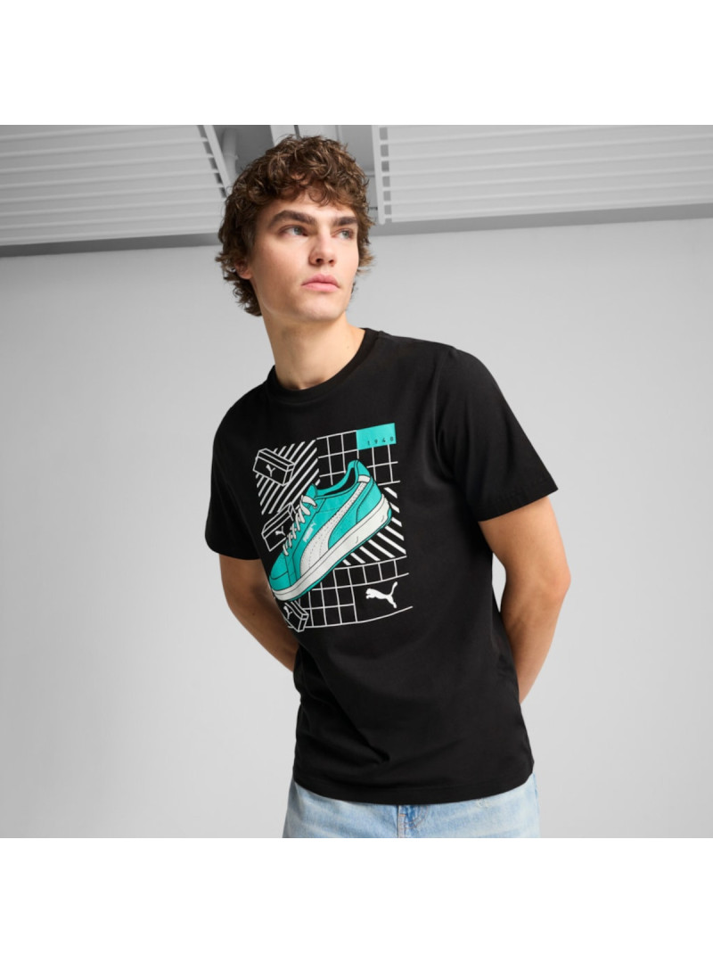 Puma Męski T-shirt Graphics Sneaker Tee Puma Blac 68483001 Czarny | Sklep Monotox