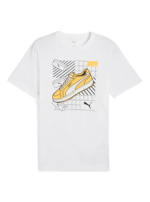 Puma Męski T-shirt Graphics Sneaker Tee Puma Whit 68483002 Biały | Sklep Monotox
