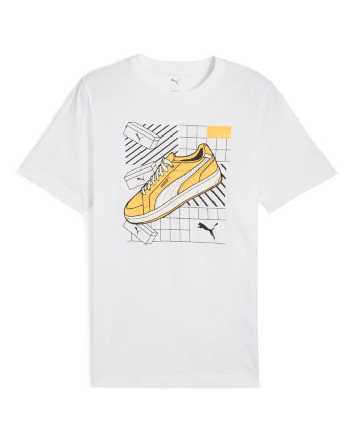 Puma Męski T-shirt Graphics Sneaker Tee Puma Whit 68483002 Biały | Sklep Monotox