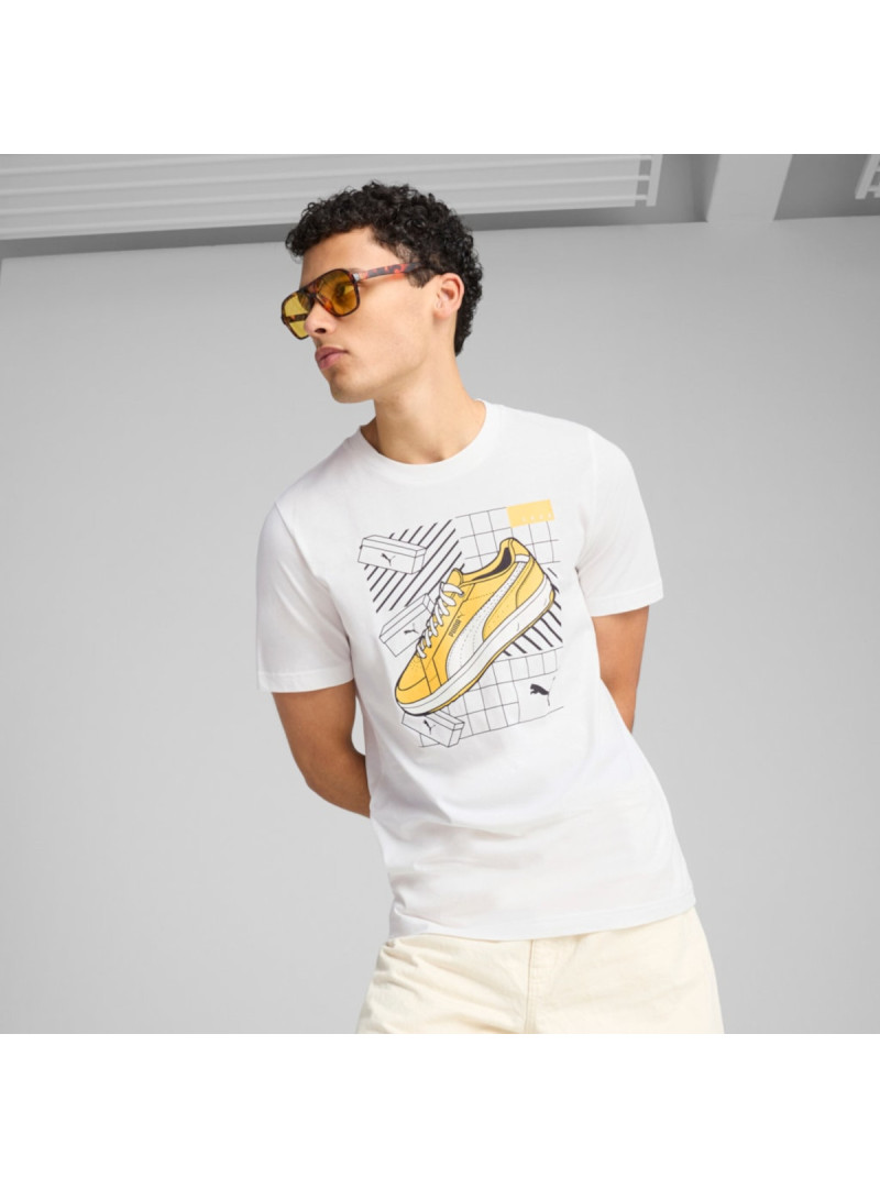 Puma Męski T-shirt Graphics Sneaker Tee Puma Whit 68483002 Biały | Sklep Monotox
