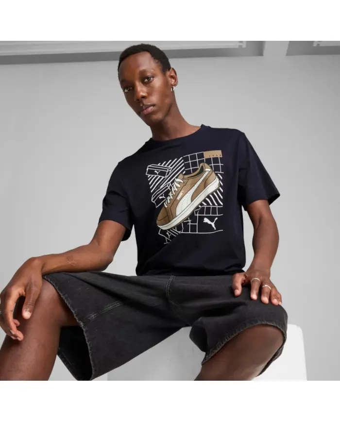 Puma Męski T-shirt Graphics Sneaker Tee New 68483016 Granatowy | Sklep Monotox