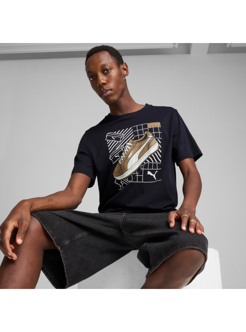 Puma Męski T-shirt Graphics Sneaker Tee New 68483016 Granatowy | Sklep Monotox