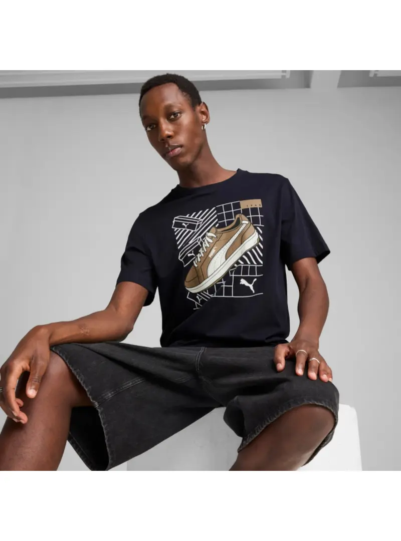 Puma Męski T-shirt Graphics Sneaker Tee New 68483016 Granatowy | Sklep Monotox