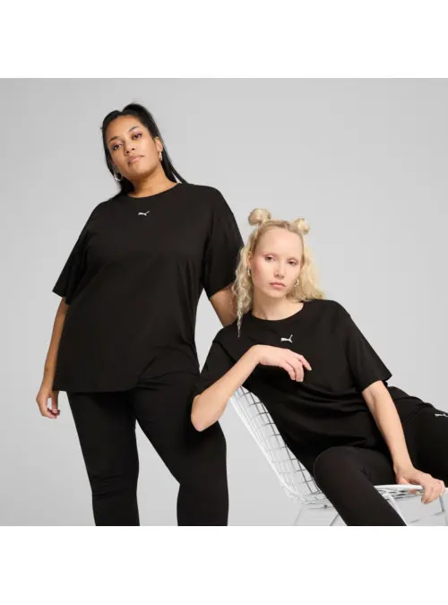 Puma Damski T-shirt Ess Relaxed Tee Puma 68497101 Czarny | Sklep Monotox