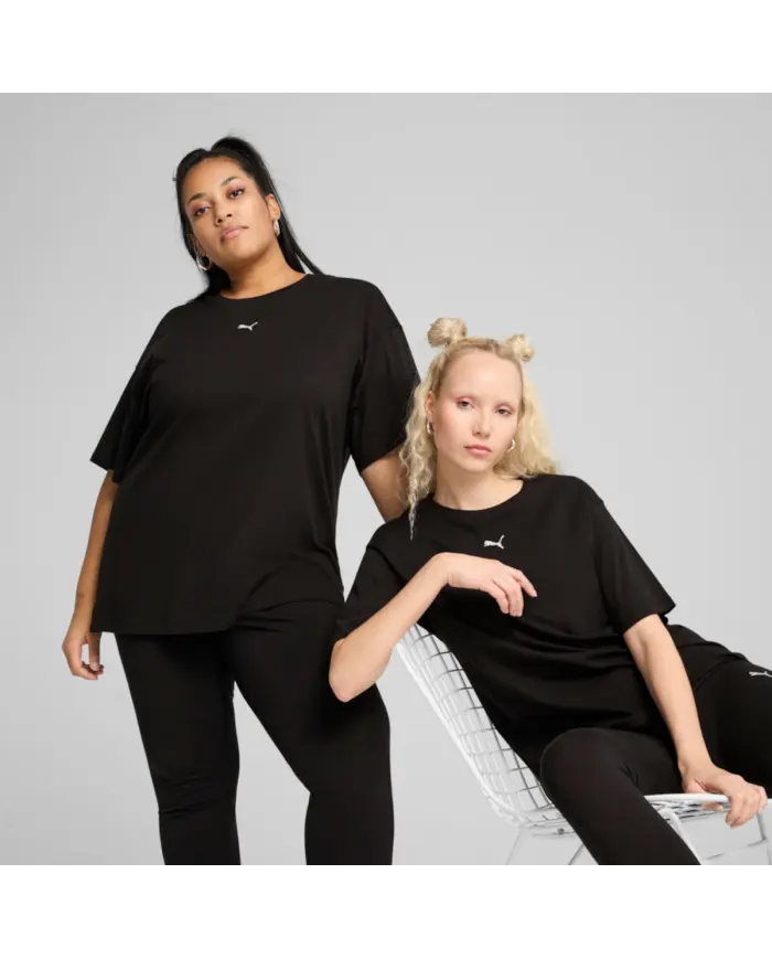 Puma Damski T-shirt Ess Relaxed Tee Puma 68497101 Czarny | Sklep Monotox