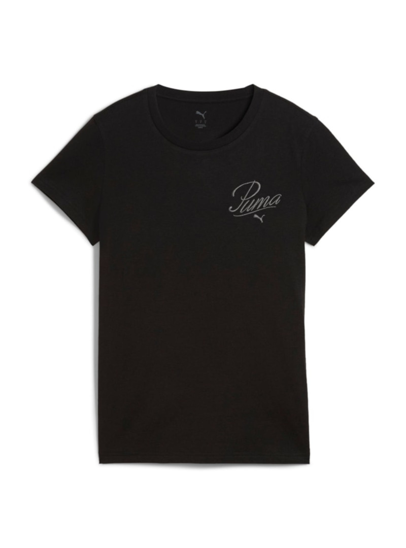 Puma Damski T-shirt Ess Script Tee Puma 68498201 Czarny | Sklep Monotox