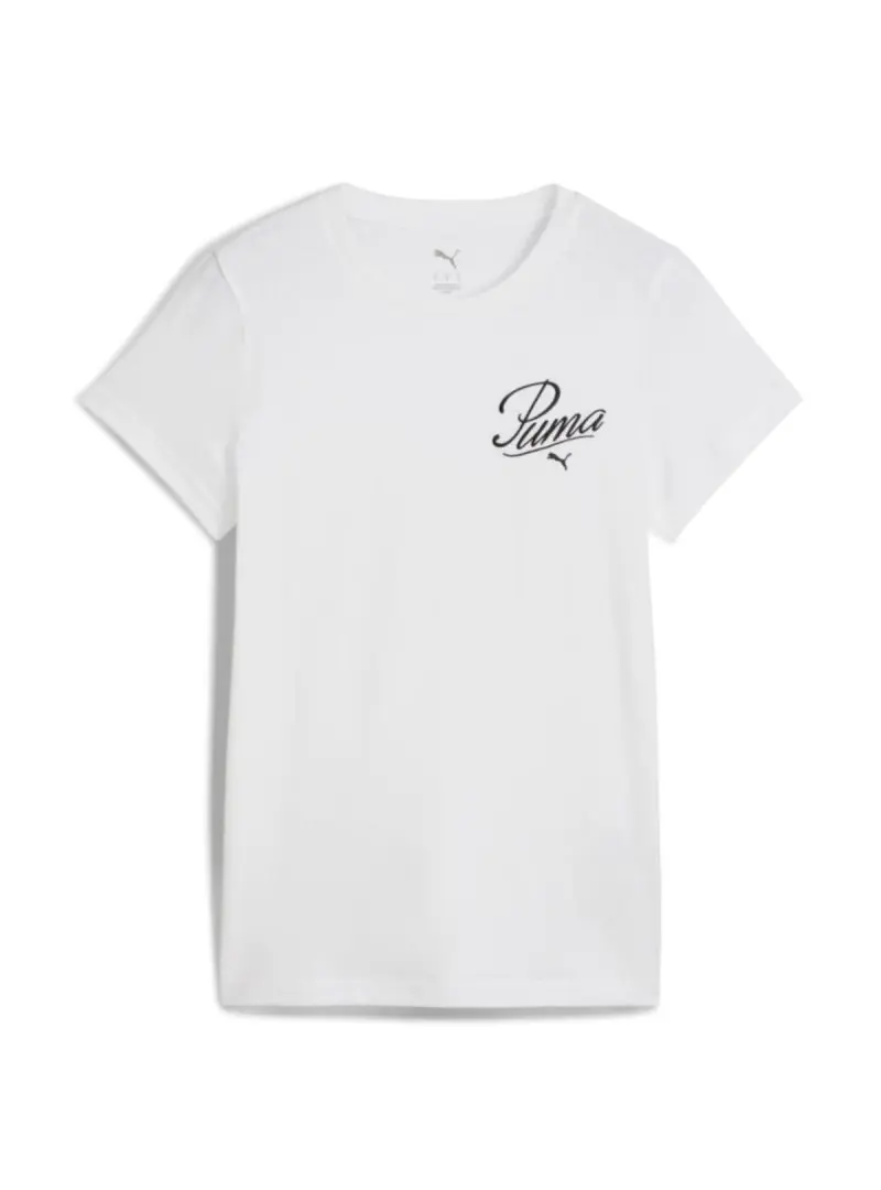Puma Damski T-shirt Ess Script Tee Puma 68498202 Biały | Sklep Monotox
