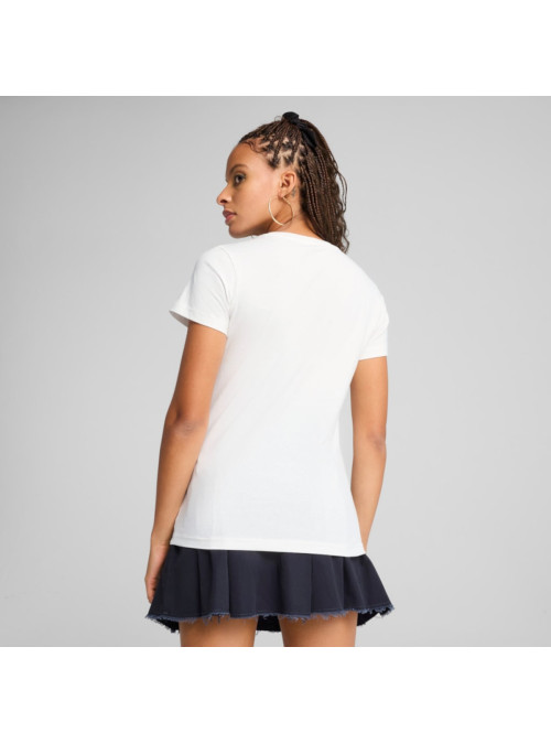 Puma Damski T-shirt Ess Script Tee Puma 68498202 Biały | Sklep Monotox