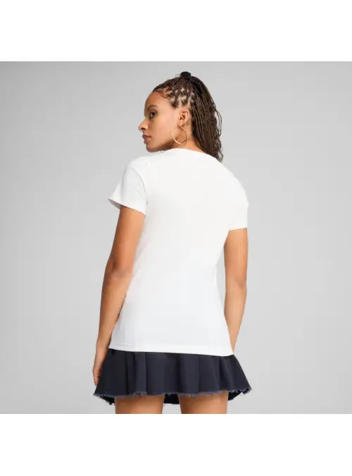 Puma Damski T-shirt Ess Script Tee Puma 68498202 Biały | Sklep Monotox