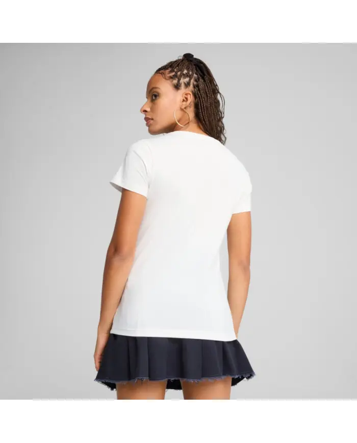 Puma Damski T-shirt Ess Script Tee Puma 68498202 Biały | Sklep Monotox