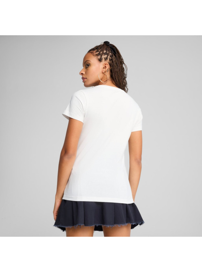 Puma Damski T-shirt Ess Script Tee Puma 68498202 Biały | Sklep Monotox