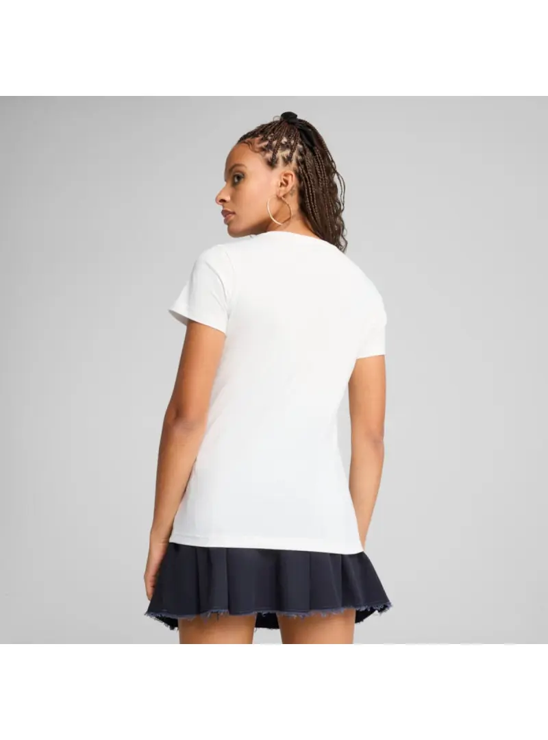 Puma Damski T-shirt Ess Script Tee Puma 68498202 Biały | Sklep Monotox