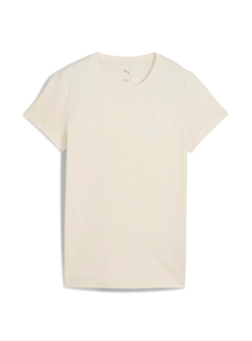 Puma Damski T-shirt Ess Script Tee Alpine Snow 68498287 Beżowy | Sklep Monotox
