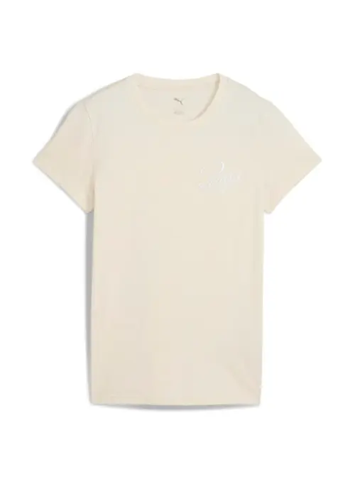 Puma Damski T-shirt Ess Script Tee Alpine Snow 68498287 Beżowy | Sklep Monotox