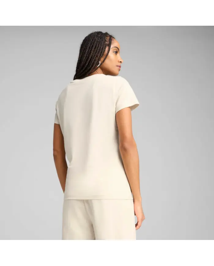 Puma Damski T-shirt Ess Script Tee Alpine Snow 68498287 Beżowy | Sklep Monotox