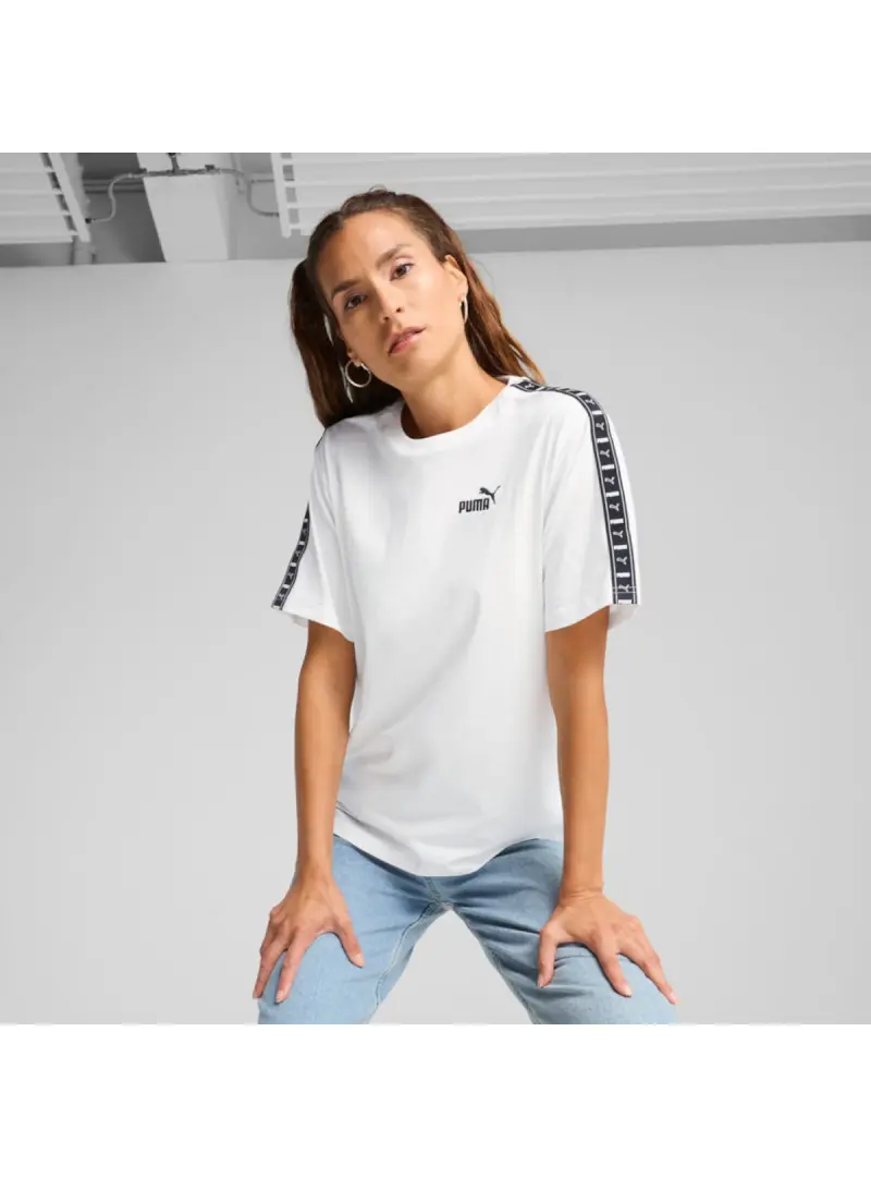 Puma Damski T-shirt Ess Tape Relaxed Tee Puma Whit 68500902 Biały | Sklep Monotox