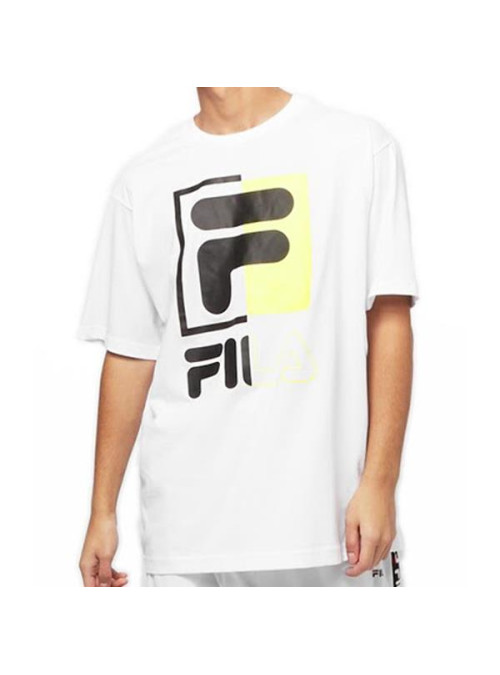 Fila Męski T-shirt Saku Tee 687475M67 Biały | Sklep Monotox