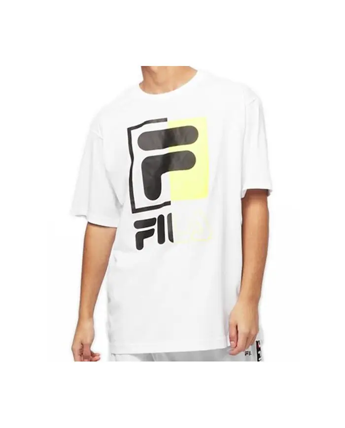 Fila Męski T-shirt Saku Tee 687475M67 Biały | Sklep Monotox