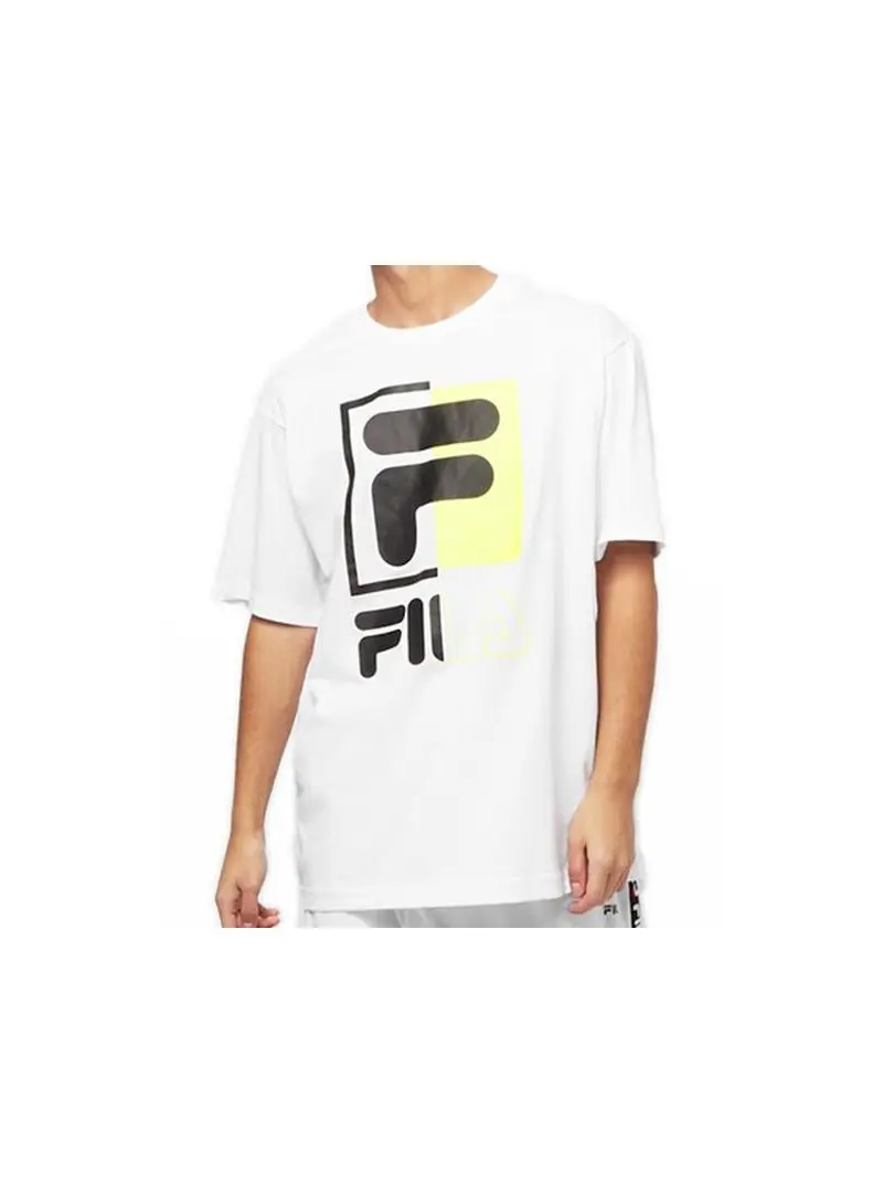 Fila Męski T-shirt Saku Tee 687475M67 Biały | Sklep Monotox