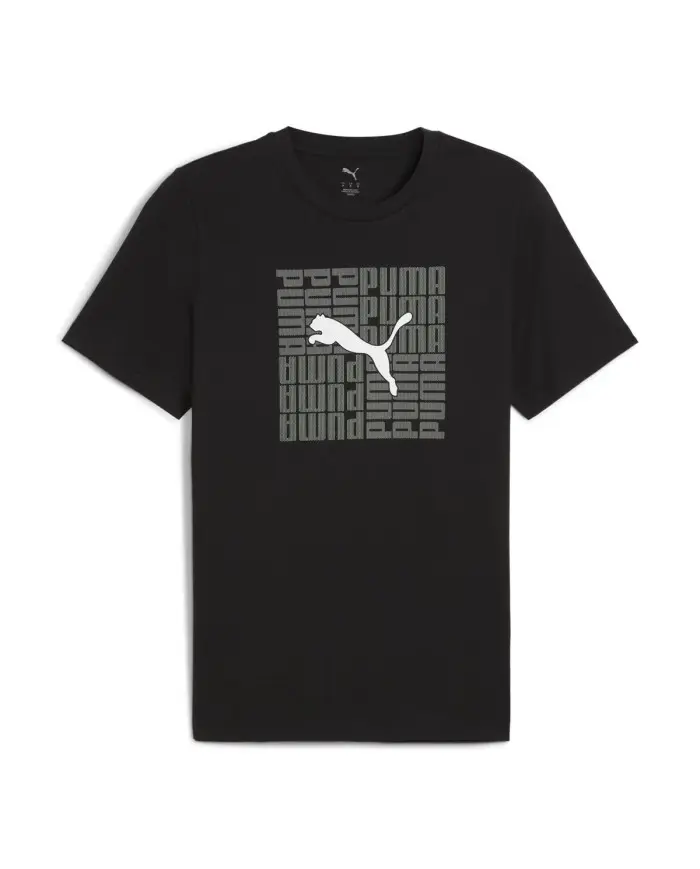 Puma Męski T-shirt Graphic Box Tee 68803101 Czarny | Sklep Monotox