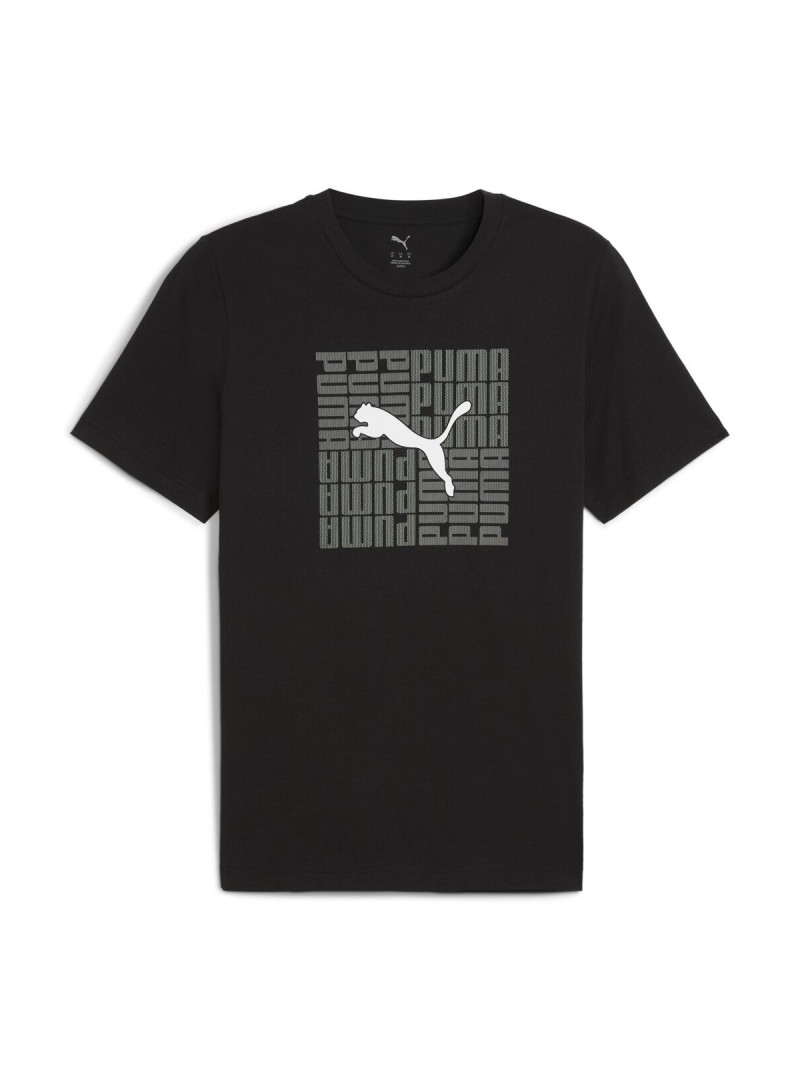 Puma Męski T-shirt Graphic Box Tee 68803101 Czarny | Sklep Monotox