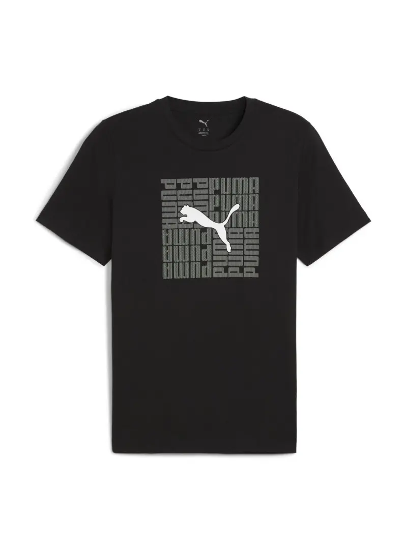 Puma Męski T-shirt Graphic Box Tee 68803101 Czarny | Sklep Monotox