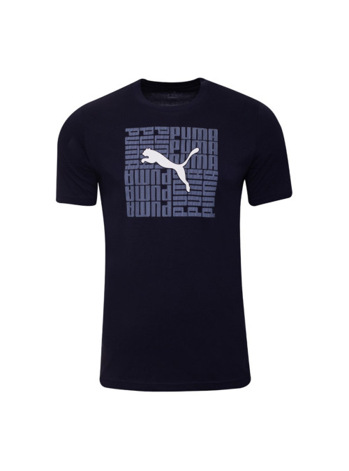 Puma Męski T-shirt Graphic Box Tee 68803116 Czarny | Sklep Monotox
