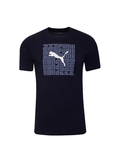 Puma Męski T-shirt Graphic Box Tee 68803116 Czarny | Sklep Monotox