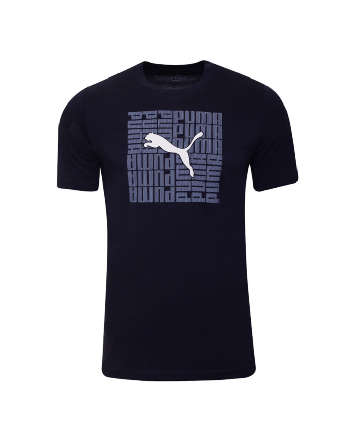 Puma Męski T-shirt Graphic Box Tee 68803116 Czarny | Sklep Monotox