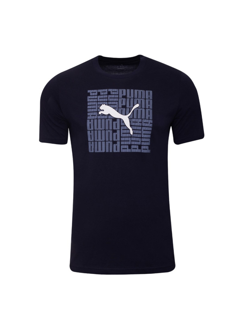 Puma Męski T-shirt Graphic Box Tee 68803116 Czarny | Sklep Monotox