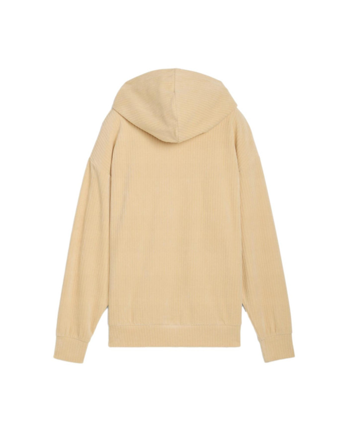 Puma Damska Bluza Ess Elevated Comfort Velour Rib Hoodie 68810783 Beżowy | Sklep Monotox