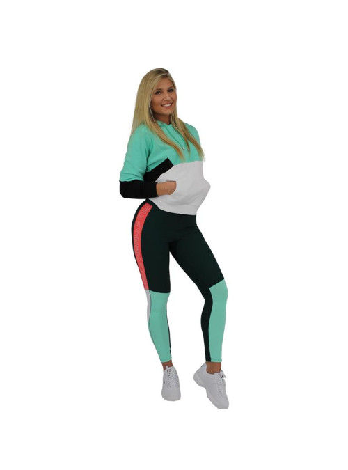 Fila Damska Bluza Amya Cropped Hoody 688483B121 Turkusowy | Sklep Monotox