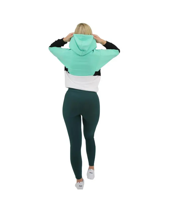 Fila Damska Bluza Amya Cropped Hoody 688483B121 Turkusowy | Sklep Monotox