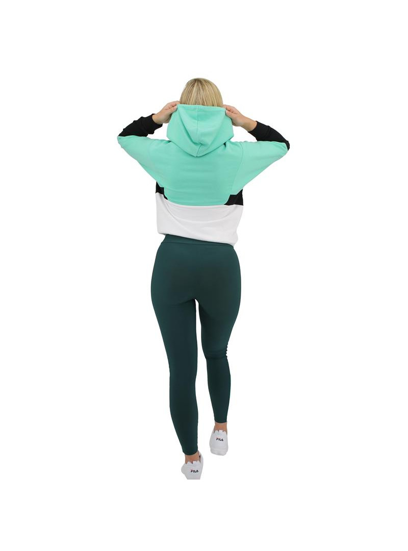 Fila Damska Bluza Amya Cropped Hoody 688483B121 Turkusowy | Sklep Monotox