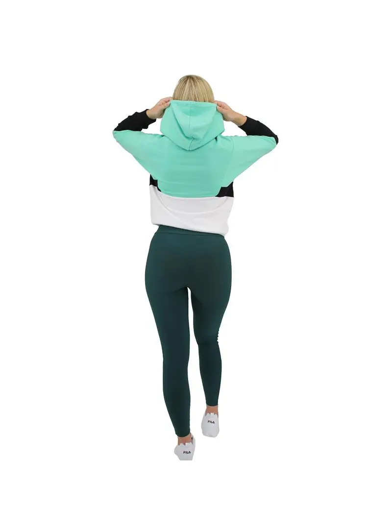 Fila Damska Bluza Amya Cropped Hoody 688483B121 Turkusowy | Sklep Monotox