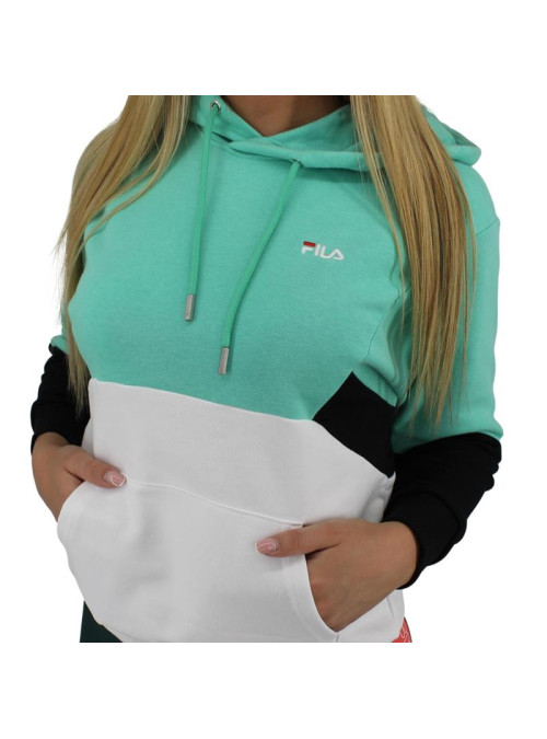Fila Damska Bluza Amya Cropped Hoody 688483B121 Turkusowy | Sklep Monotox