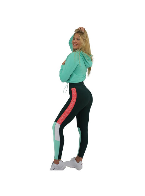 Fila Damska Bluza Elaxi Cropped Hoody W 688570B036 Turkusowy | Sklep Monotox