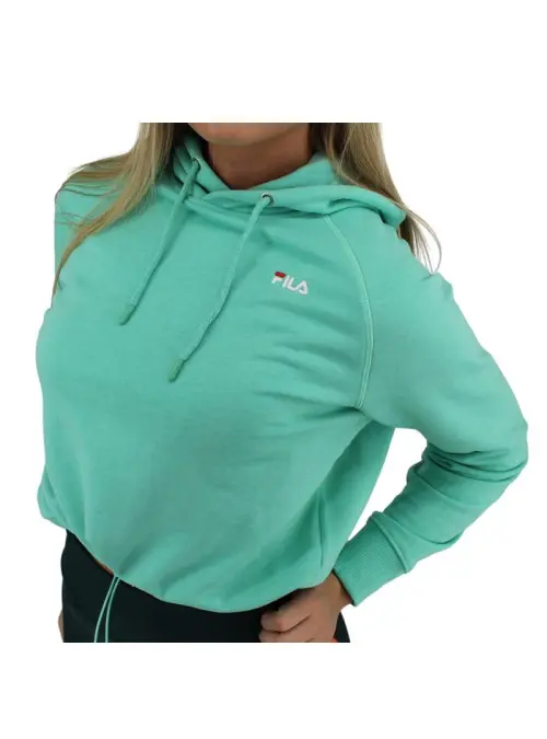 Fila Damska Bluza Elaxi Cropped Hoody W 688570B036 Turkusowy | Sklep Monotox