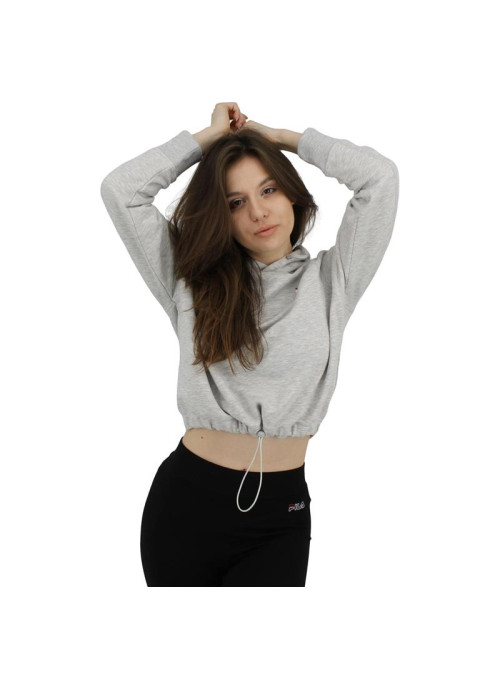 Fila Damska Bluza Elaxi Cropped Hoody W 688570B13 Szary | Sklep Monotox