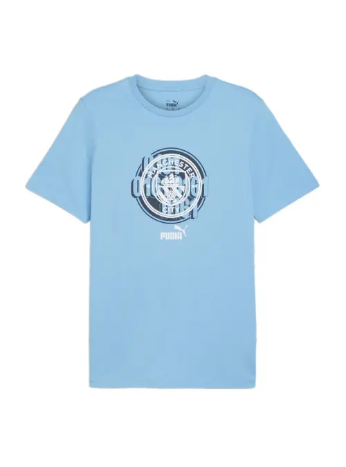 Puma Męski T-shirt Mcfc Ftblculture Tee Team Ligh 77777439 Niebieski | Sklep Monotox
