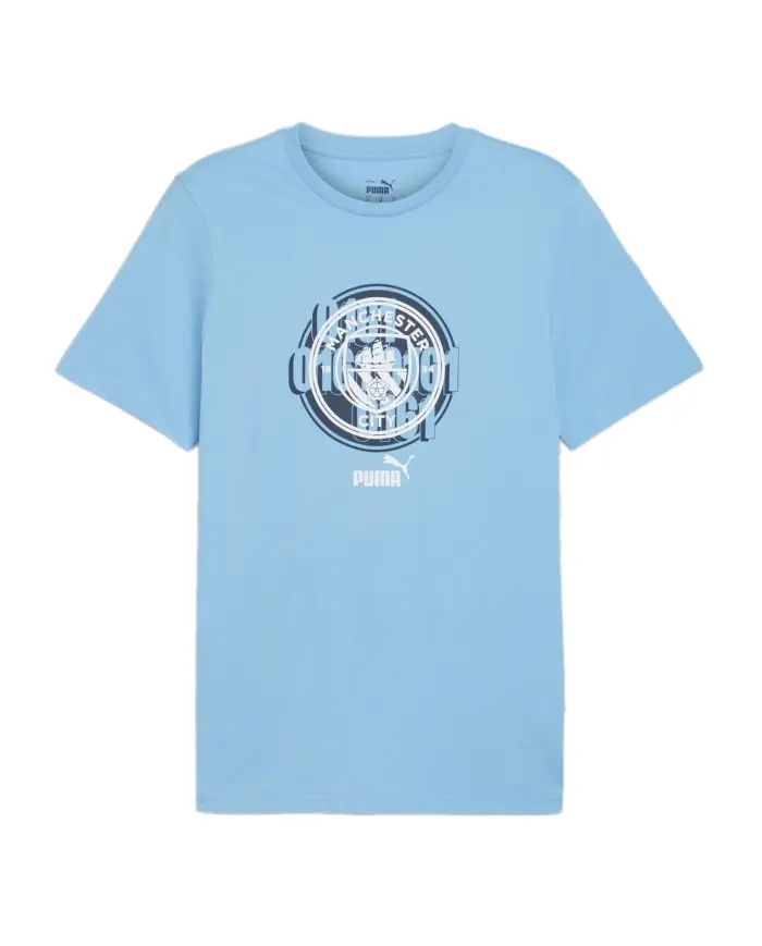Puma Męski T-shirt Mcfc Ftblculture Tee Team Ligh 77777439 Niebieski | Sklep Monotox