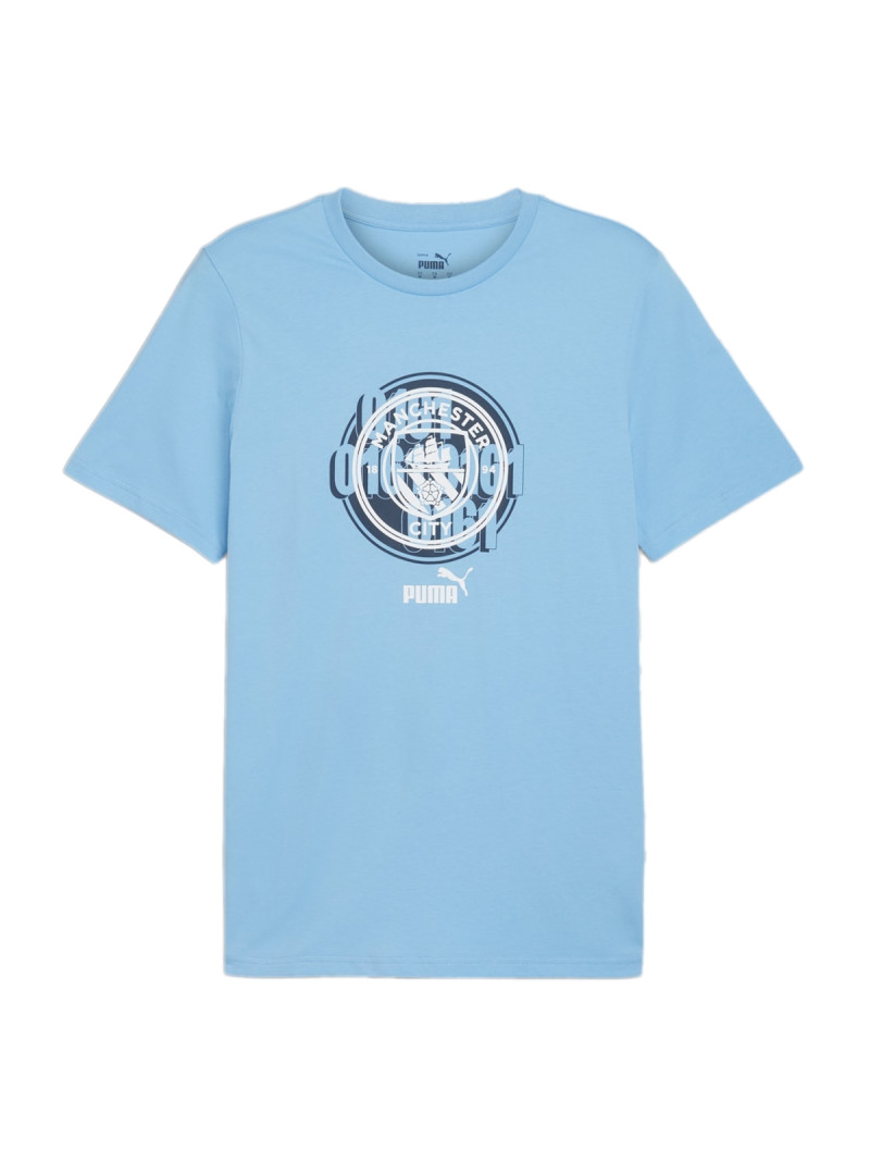 Puma Męski T-shirt Mcfc Ftblculture Tee Team Ligh 77777439 Niebieski | Sklep Monotox
