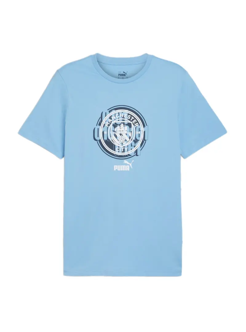 Puma Męski T-shirt Mcfc Ftblculture Tee Team Ligh 77777439 Niebieski | Sklep Monotox