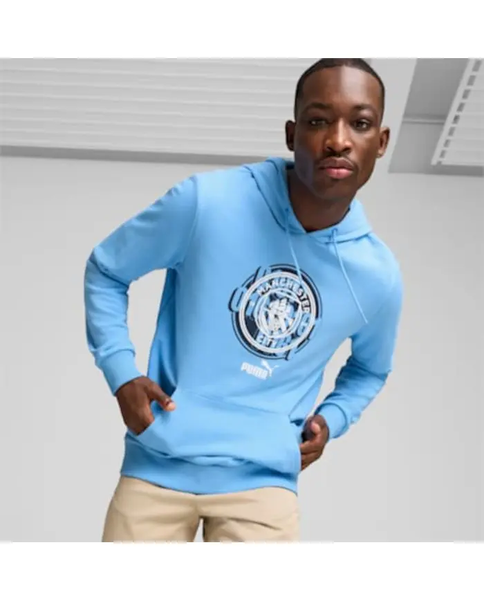 Puma Męska Bluza Bluza Mcfc Ftblculture Hoodie 77777639 Niebieski | Sklep Monotox