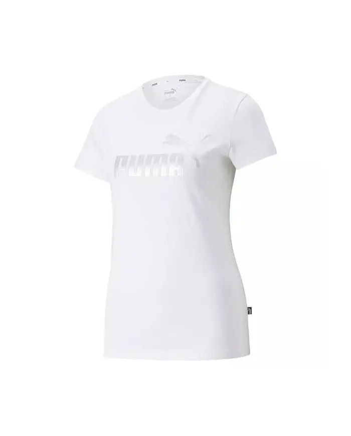 Puma Damski T-shirt Ess+ Logo Tee 84830302 Biały | Sklep Monotox
