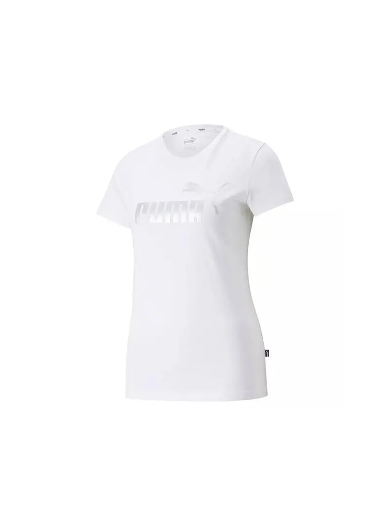 Puma Damski T-shirt Ess+ Logo Tee 84830302 Biały | Sklep Monotox