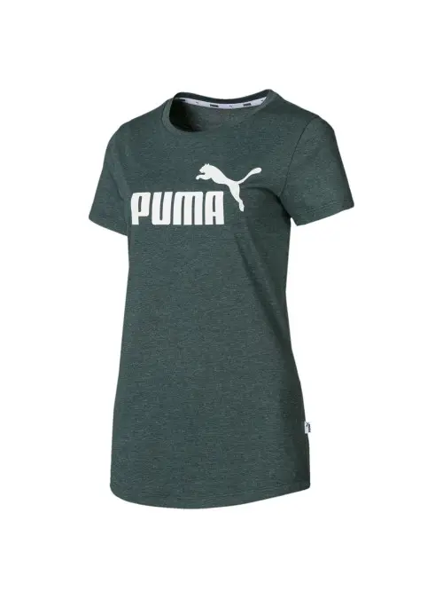 Puma Damski T-shirt Ess Logo Heather 85212730 Zielony | Sklep Monotox