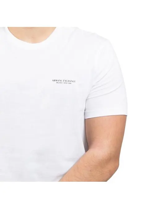 Armani Exchange Męski T-shirt T-shirt 8NZT91-Z8H4Z-1100 Biały | Sklep Monotox